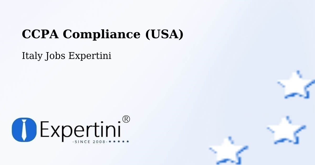 CCPA Privacy Rights & Compliance Notice – Jenne - Italy Jobs Expertini
