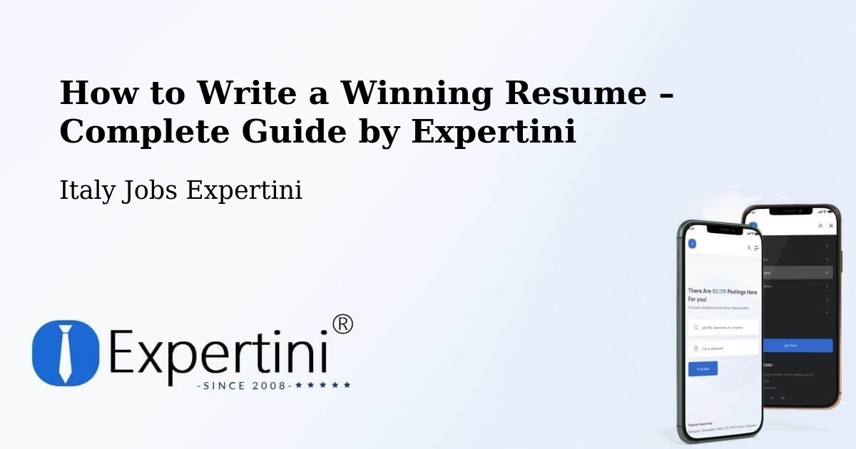 Resume Writing Guide for Job Seekers – Jenne - Jenne, Italy Jobs Expertini
