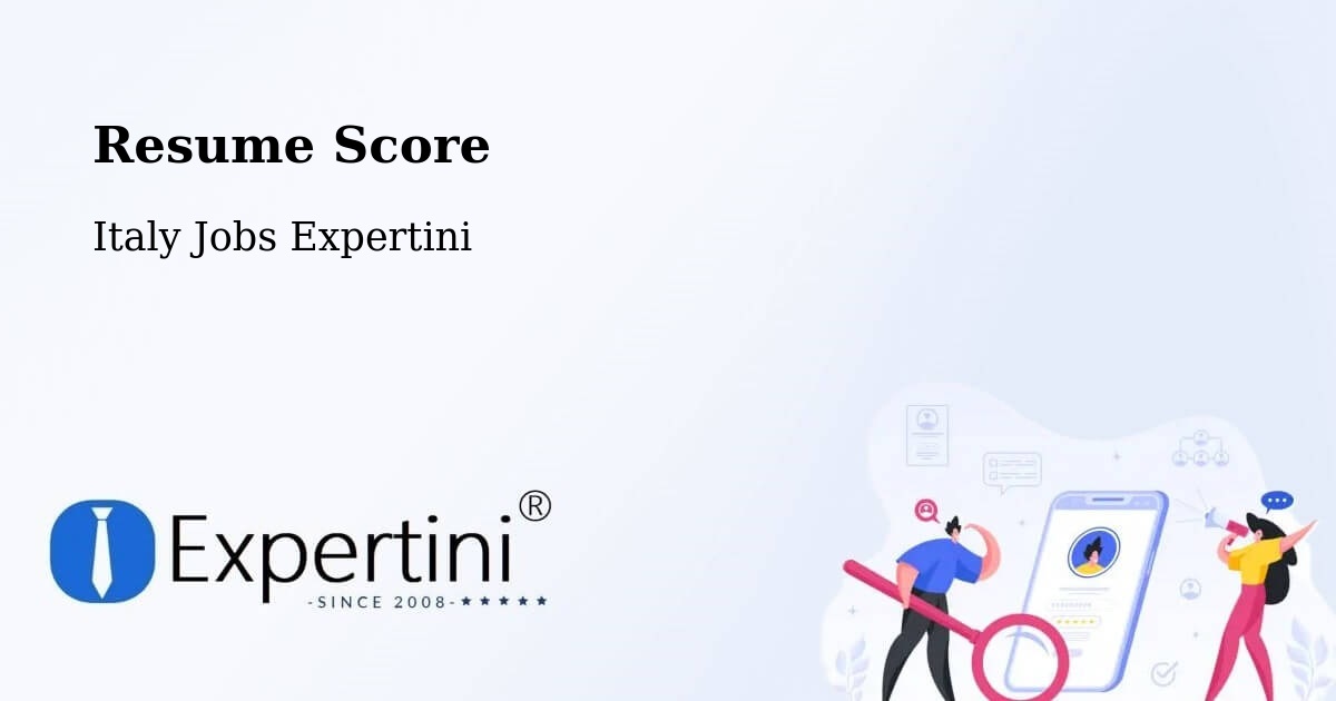 Resume Score & Job Description Match Tool – Jenne - Italy Jobs Expertini