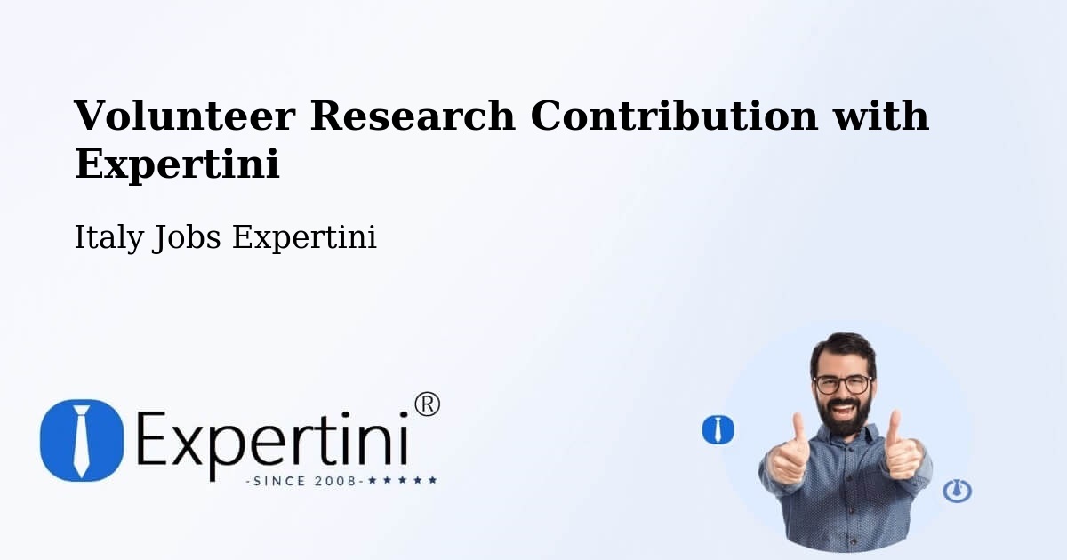 Volunteer Research Contribution Program – Jenne - Italy Jobs Expertini